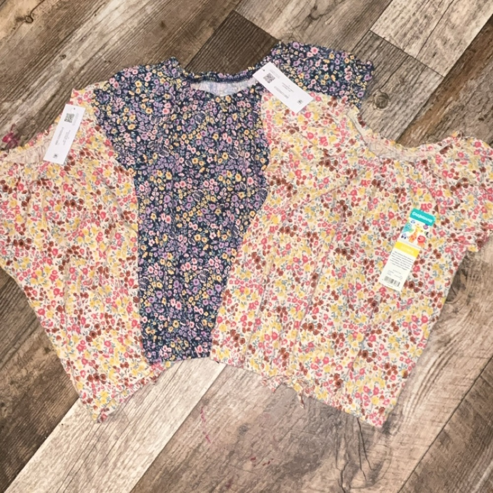 NWT Garanimals Floral Short Sleeve Tees - Set of 3